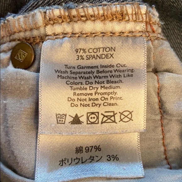 EDDIE BAUER Modern Fit Crop Ankle Zip Jeans Size 8 Dark 3/$20 SALE! - Picture 6 of 6